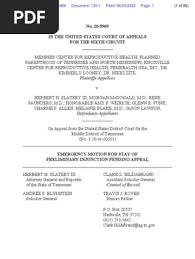 6th Circuit Emergency Motion