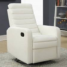 Monarch Recliner Swivel Glider White Bonded Leather Walmart Com Swivel Glider Recliner Recliner Rocker Recliners
