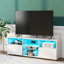Gemütliches schlafzimmer mit fernseher und kamin. Phoebe Cat Lowboard Tv Board Tv Schrank Fernsehtisch Fernsehschrank Tv Tisch Unterschrank Mit 16 Farben Led Rgb Leuchten Online Kaufen Otto