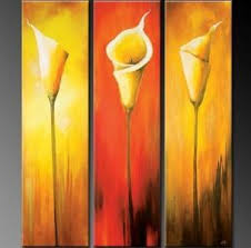 This refined, yet classic style of paintings demonstrate lovely and colorful flowers as the focus of the piece or as a part of the larger painting. Calla Lily Art Abstract Art Flower Painting Canvas Painting Bedroo Paintingforhome