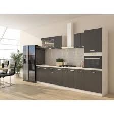 Ultra Cuisine Complete Avec Colonne Four Et Plan De Travail Inclus L 300 Cm Gris Mat Cuisine Complete Colonne Four Interieur Moderne De Cuisine
