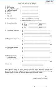 Contoh Daftar Riwayat Hidup Doc 2 Riwayat Hidup Hidup Desain Cv