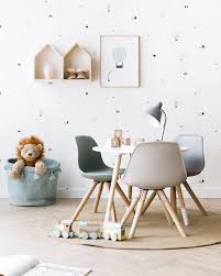 Kid S Play Table Neutral Color Palette Nursery Wallpaper Round Table Scandinavian Kids Rooms Kid Room Decor Kids Room Inspiration