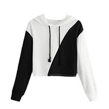 feitong womens jumper patchwork colorblock long sleeve