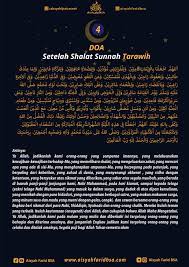 Doa Setelah Tarawih