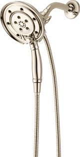Delta Faucet 58471 Pn Pk Universal Showering Components Round Traditional 4 Function In2ition Hand Sh Handheld Shower Head Shower Heads Tub And Shower Faucets