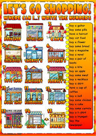 Shops And Shopping Interactive And Downloadable Worksheet You Can Do The Exercises Online Or Download The Go Shopping Online Learning Tools English Activities
