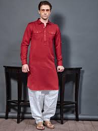 Men's two toned and fashion trim lapel burgundy wedding / prom / homecoming tuxedo vested 3 pieces burgundy suit $ 140. Cotton Fabric Maroon Color Pathani Suit G3 Mps0500 G3fashion Com