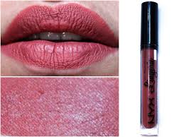 The formula isn't super matte like the nyx full throttle lipstick.there is a sound sheen perceptible on the lips. Nyx Lip Lingerie Liquid Lipstick Exotic Review Swatches