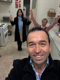 Miguel's birthday celebration at monthly mixer