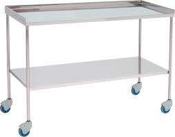 Stainless steel portable folding utility table. Stainless Steel Instrument Table 14506 Inmoclinc On Casters Auxiliary 2 Shelf