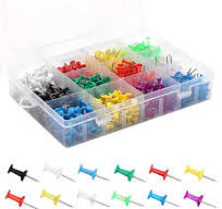Amazon.com: Colored Thumb Tacks Push Pins - Coideal 600 Pcs Multicolor  Thumbtacks Steel Point and Plastic Head for Cork Board Bulletin Wall (12 ...