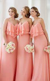 Pantone S 2019 Color 50 Living Coral Wedding Ideas Peach Bridesmaid Dresses Coral Bridesmaid Dresses Simple Bridesmaid Dresses