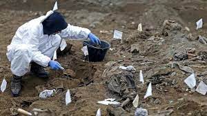 Bosnian pathologist rifat kesetovic examines skulls of victims taken from mass graves and in wooded areas following the 1995 massacre in the muslim enclave of srebrenica. Twelve Bodies Of Muslims Found In Bosnian War Era Mass Grave
