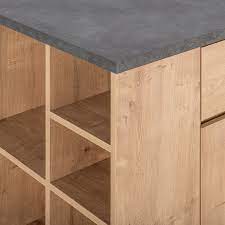 bar ilot central rangement reversible plateau gris aux reflets marron l140cm gabin 140x69 cm ilot central de cuisine meuble bar cuisine ilot central ilots central cuisine