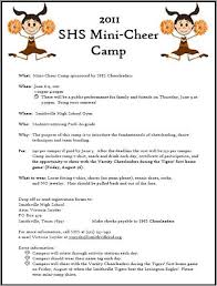 Mini Camp Flyer Example Cheerleading Camp Cheerleading Fundraiser Cheer Quotes