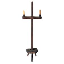 Very Rare Pilgrim Century Lighting Stand Ri Or Ct Origin Love This 3 Legged 2 Armed Taper Stand I Have To Replic Primitive Lighting Vintage Painted Furniture