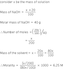 Typically, the units in which molarity is reported are moles calculating molarity. Find The Molarity Of 20 W W Naoh Chemistry Topperlearning Com R11b5x77