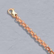 14k gold over silver popcorn chain necklace reg. 7 Inch 14k Rose Gold Heavy Rolo 4 0mm Chain