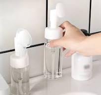 Amazon.com: UUYYEO 4 Pcs Foaming Soap Dispenser Empty Facial Cleanser  Foaming Bottle with Brush Small Mousse Foaming Container Foam Bottle Brush  ...