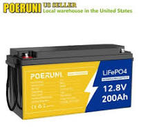 POERUNI 12V 200Ah LiFePO4 Lithium backup Battery BMS Solar System Deep  Cycle NEW | eBay