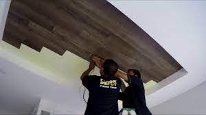 Thinking take the wood look vinyl plank and glueing it to a bathroom ceiling. Eurox Vinyl Flooring 05 Youtube