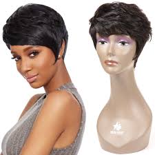 Colors may vary slightly depending on your personal computer. Short Human Hair Wigs For Women 130 Density Piexe Wig Style With Natural Looking 100 Brazilian Hair Glueless Wig None Lace Front Short Wigs Natural Black Color Buy Online In Cayman Islands
