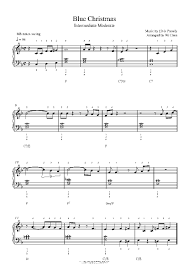 This slow, bluesy arrangement seems especially appropriate for this l /item/detail/c/blue christmas/3296450 Blue Christmas By Elvis Presley Piano Sheet Music Intermediate Level