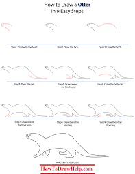 How To Draw An Otter Step By Step Tutotrial Otter Drawing Otters Drawings We will guide you through the process of drawing this cute otter by (step 8) draw a u shape on each foot. how to draw an otter step by step