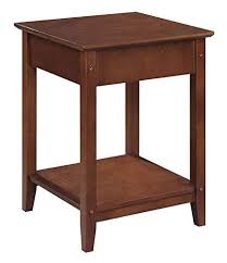 Chairside End Table Square Sofa Couchside Tv Coffee Accent Table Espresso Flip Top Classic Furniture With Low Open S Square Sofa Open Storage Classic Furniture
