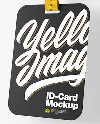 A help file included with the download. Lanyard W Paper Id Card Mockup Side View In Object Mockups On Yellow Images Object Mockups
