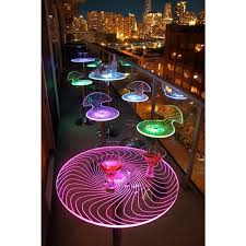 Porch Den Starbuck Metal Acrylic Led Light Up Bar Table Bar Table Led Lights Modern Bar Table