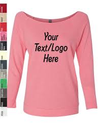 Personalized Next Level Ladies Terry Raw Edge Three Quarter Sleeve Raglan 6951 Custom Made With Vinyl Or Glitter Print