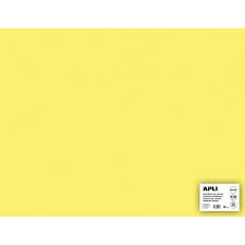 Cartulina 50 X 65cm Color Amarillo Claro Apli 14256 Color Amarillo Cartulina Amarillo