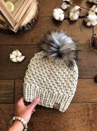 This fun headband uses less than 75 yards of super bulky yarn and size us. Chunky Knit Hats