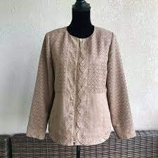 With our incredible range of bomber jackets, we are pretty sure we've got what you are looking for! Women S Chico S Camel Faux Suede Perforated Jacket Ta Gem