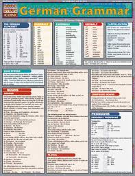 bar charts quick study reference guide german grammar