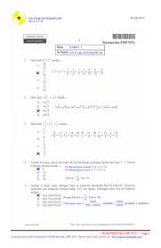 Soal Dan Pembahasan Ujian Nasional Matematika Smp 2013 Paket 1