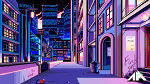 The sun night music the city star building background 80s. Purple Aesthetic Anime Desktop Wallpapers Wallpaper Cave