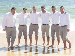 Wedding Abroad In The Algarve Beach Wedding Groomsmen Beach Wedding Attire Beach Wedding Groom