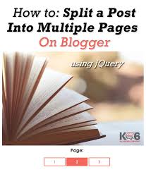 How to Paginate A Blogger Post - Kim Six Blogger Support