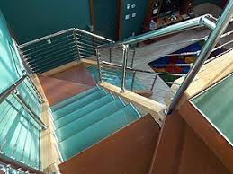 Painting the stair treads was one of the first projects we tackled in this home. Glasswalk St Stair Tread Systems