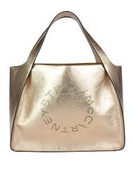 Personalised tote bag initial print rose gold holiday 10 colours great gift. Totes Bags Stella Mccartney Paradise Gold Tone Faux Leather Tote Bag 502793w83248070