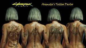 Sims 4 | tattoo parlorthe lot features: Aremeta S Tattoo Parlor Cyberpunk 2077 Mod