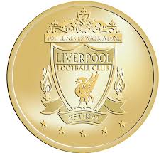 Angry bird with pointy head and curved tip of the beak holding a small branch or leaf. Liverpool Liverpool Fc Crest National Tokens