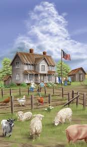 Pin De Margie Em Summers On The Farm Arte Country Fazendas Velhas Quadros De Paisagens