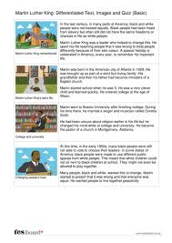 Jan 15, 2017 · fun trivia and facts about dr. Comprehension Text And Question Worksheet Reading Level A Martin Luther King Jr Ks2 Teaching Resources