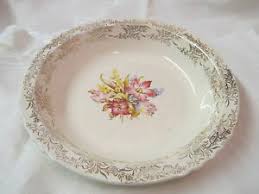 Vintage black pink blue petit point floral brooch pin e55. Vintage French Saxon China Co Sebring Oh 22k Gold Trim Soup Bowl Fsx4 Pattern Ebay