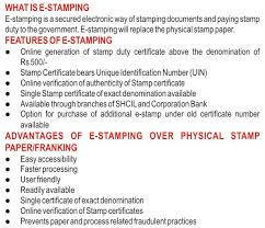 Shcil brings estamp verification to android. E Stamping Legal Stamp Duty Online Submission What Is E Stamping Bricks N Mortar Com