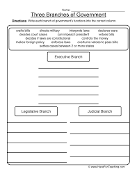 We also look at the impact of very influential justices. Three Branches Of Government Worksheet Have Fun Teaching
